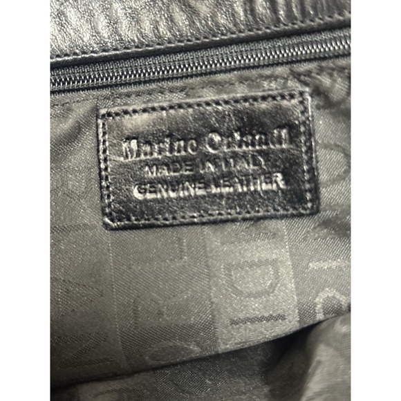 Marino Orlandi Handbag Pin Up Girl Newsprint Collage Leather Shoulder Bag Tote - Picture 8 of 16